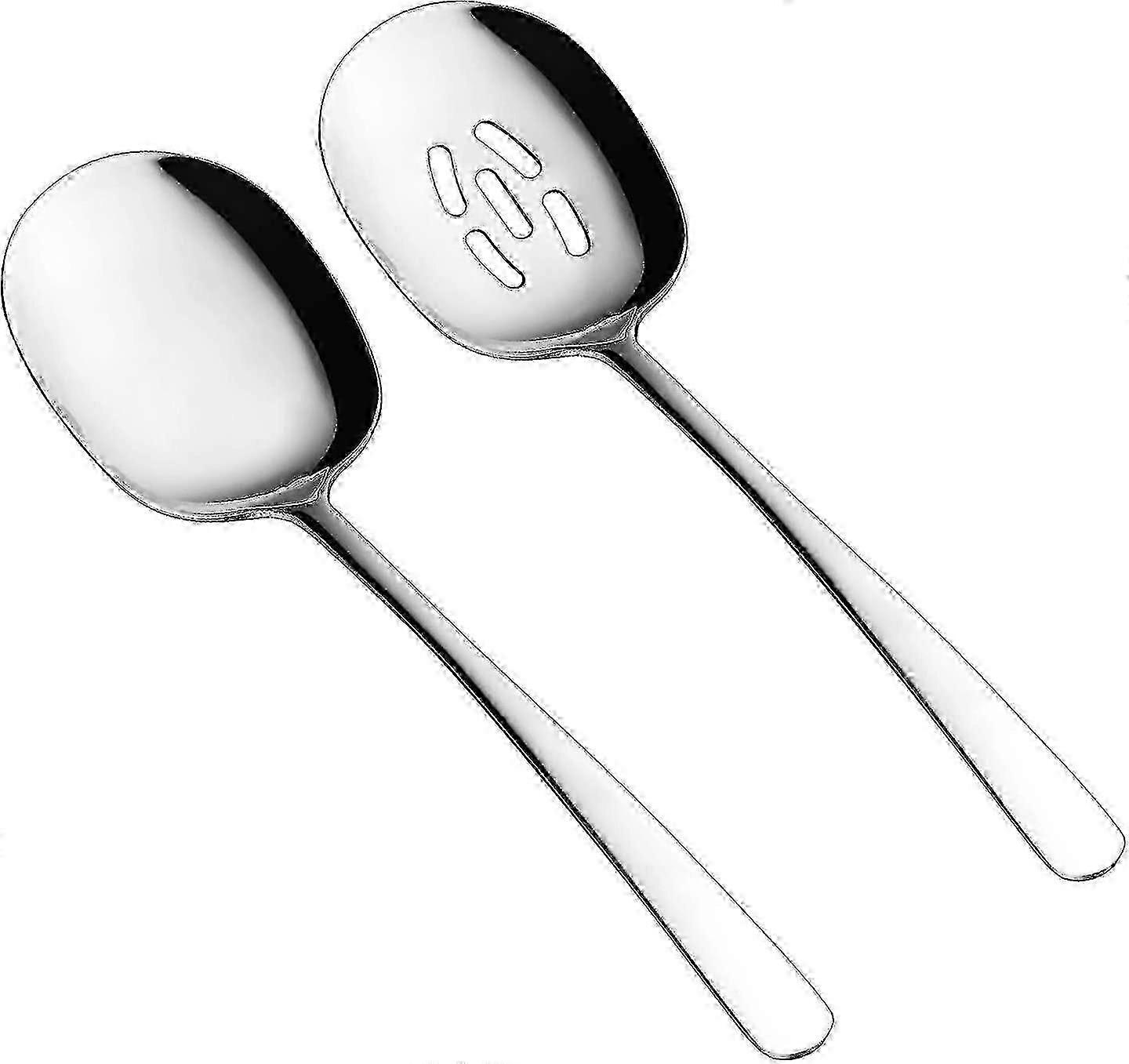 Large Serving Spoon Set, Slotted Spoon And Serving Spoon, High-quality Spoon