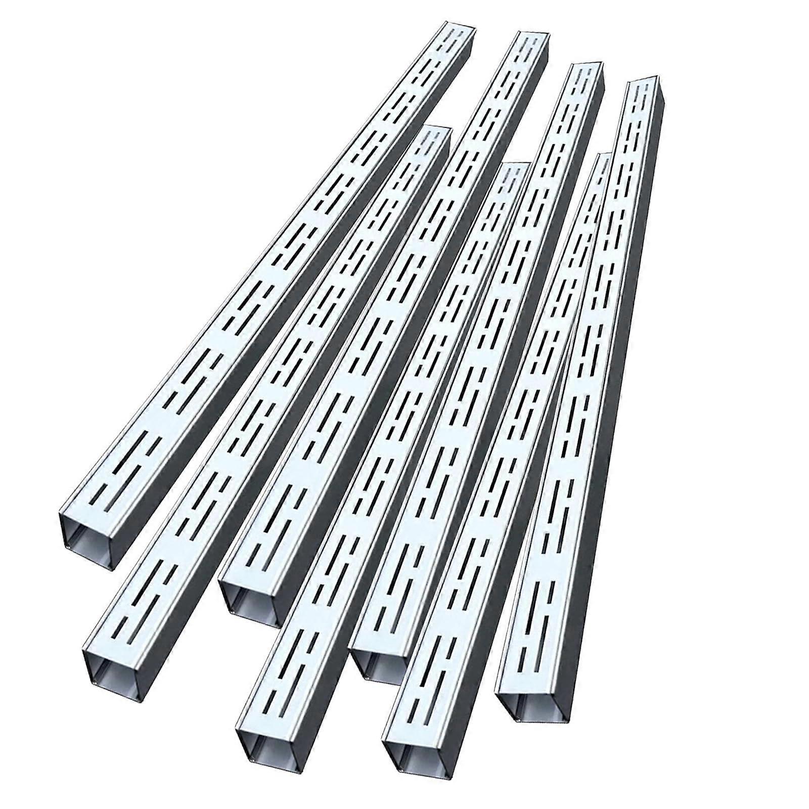 Stainless Steel Trench Drain Cover 7 Pack Silver Rectangular Grate Replacement for Pool Deck