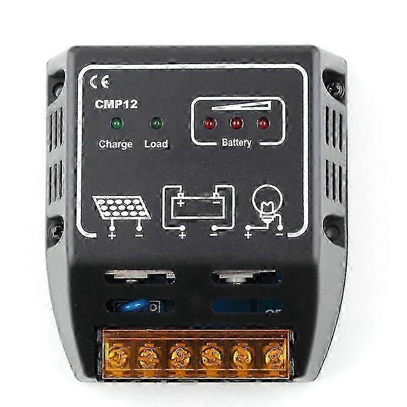 Solcellepanel ladekontroller CMP12 20A 12V/24V PWM strømregulator