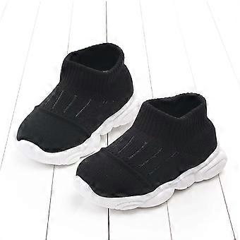 UTTOASFAY Toddler Shoes Toddler Infant Baby Girls Boys Casual Shoes Flying Woven Toddler Shoes Black 12-15 Months