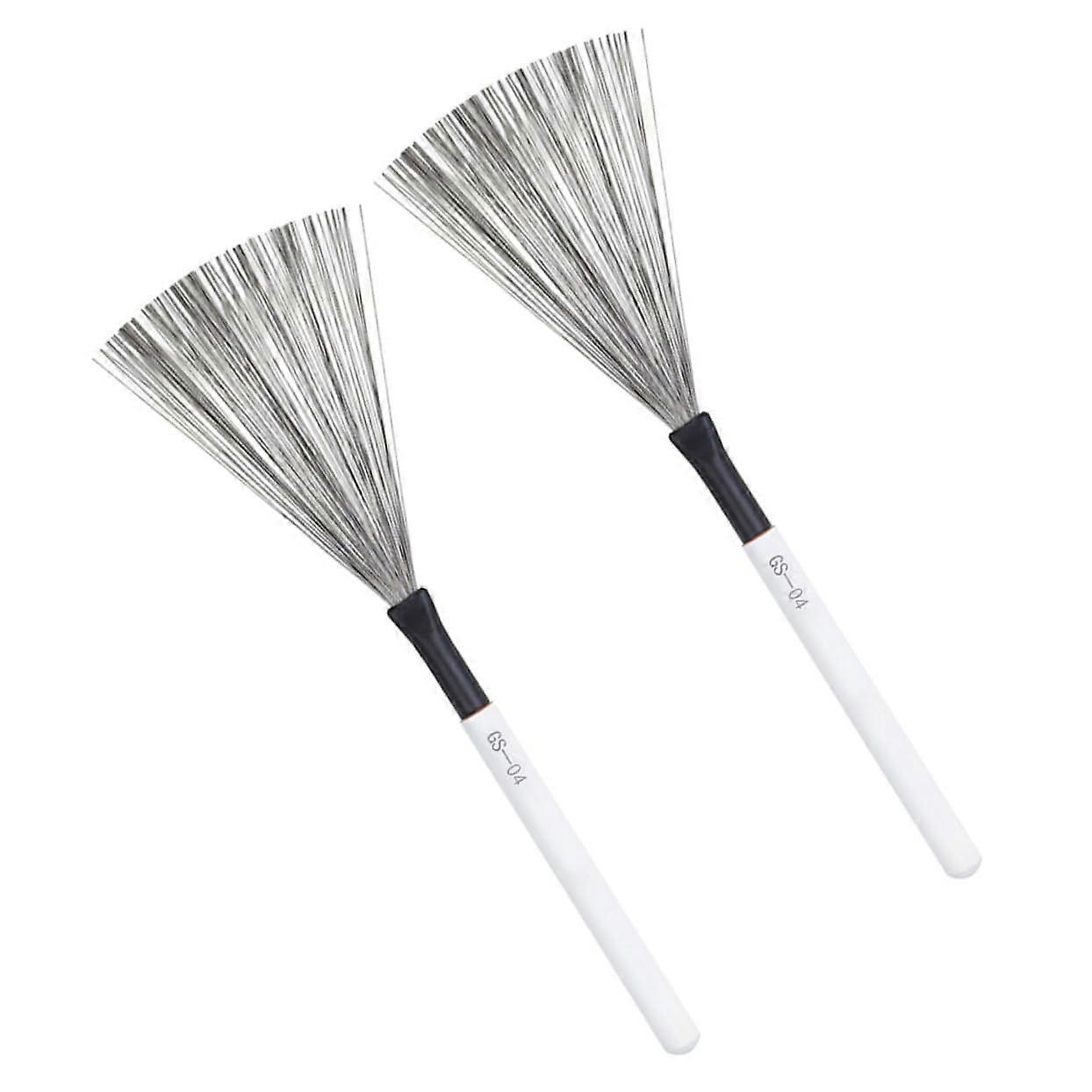 Maple Handle Wire Drum Brushes for Jazz and Rock Percussion with Comfortable Grip and Precise Control