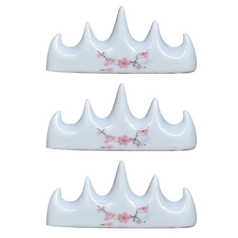 Multifunctional Ceramic Calligraphy Brush Pen Holder for Home Use 3Pcs Set