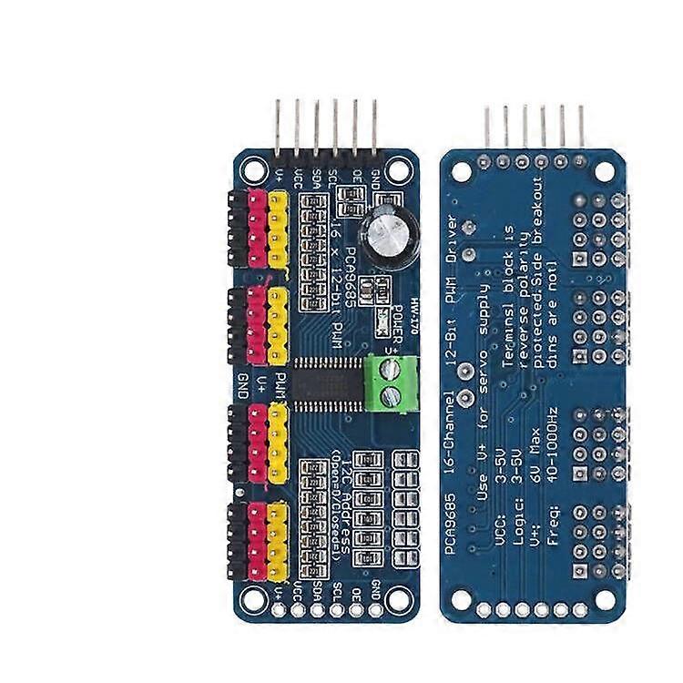 16 channel PWM Servo Servo Drive Board Robot Controller IIC Interface Driver Module PCA9685 compatible with Raspberry Pi