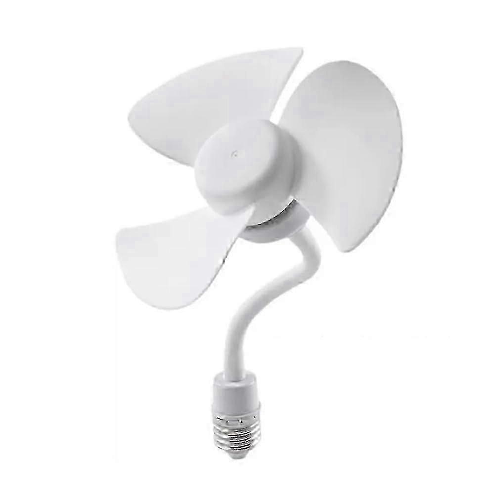 Socket Fan, Compact Quiet Ceiling Table Fan, Compatible with Standard E27 Sockets for Bedroom Kitchen Study