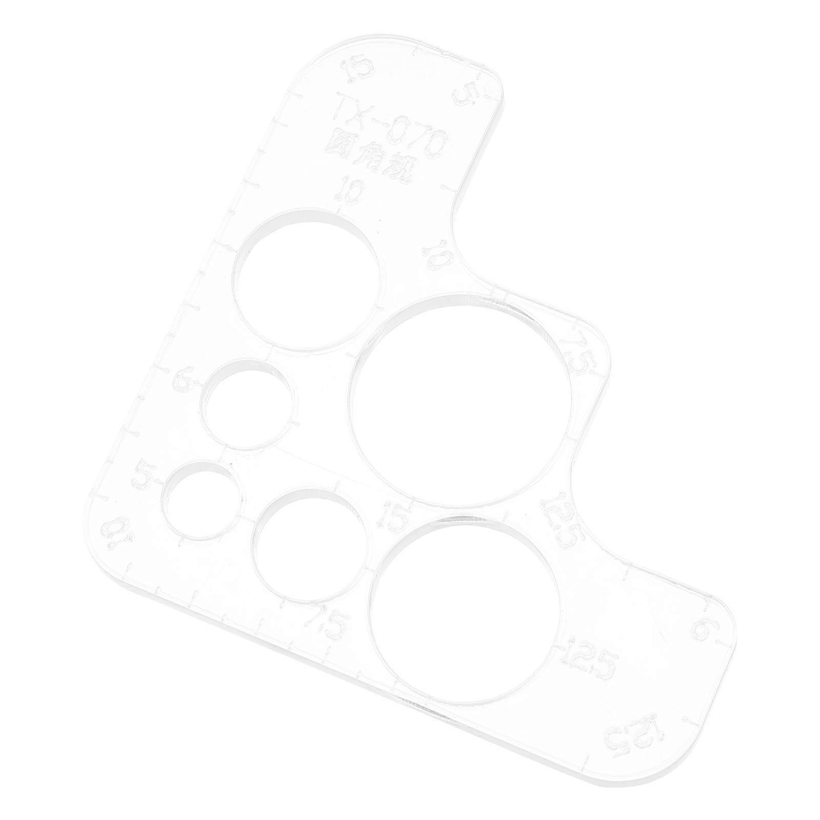Acrylic Circle Template for Crafts Cutting Tool Transparent