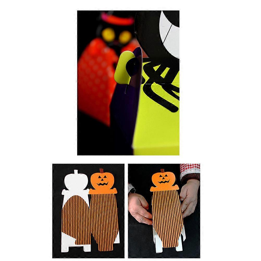 Halloween Storage Box for 48Pcs Candy Featuring Creative Cartoon Patterns