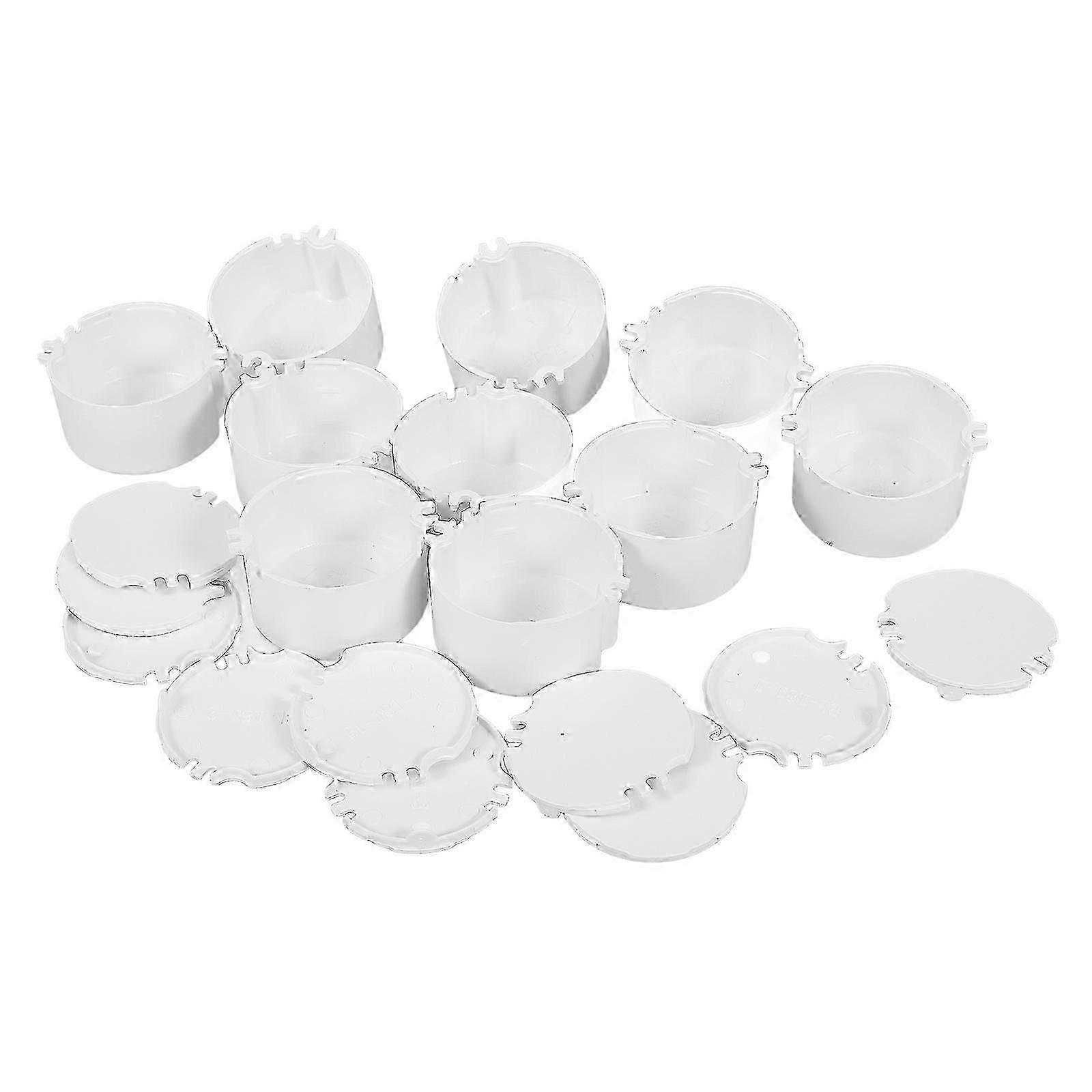 10pcs Mini Circular Plastic Box for Electronics Projects Small Round Electrical Case Ballast Container