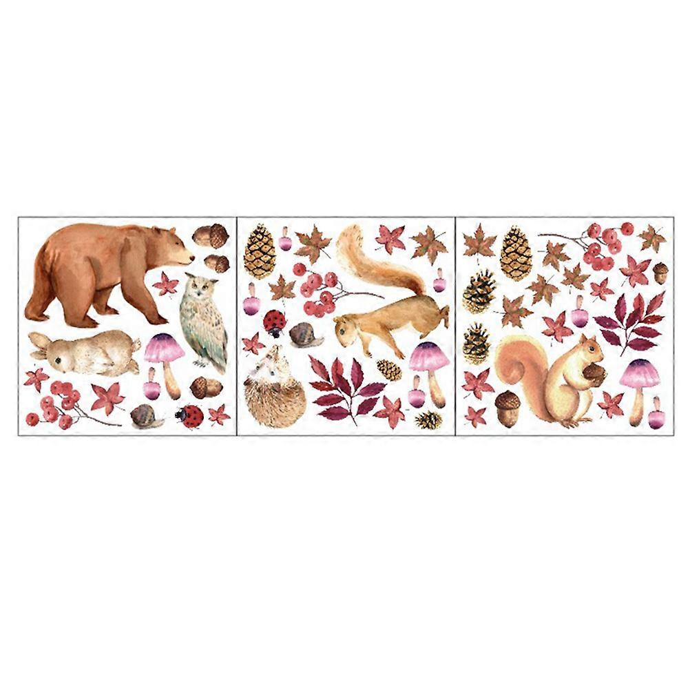 Creative Maple Leaf Wall Sticker for Thanksgiving Party 1 Sheet