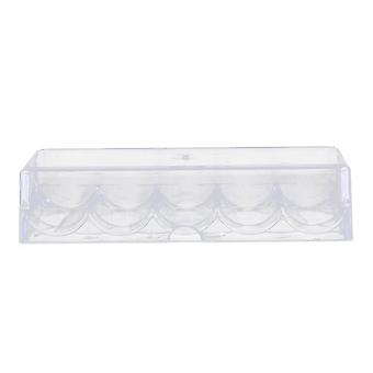 Estojo organizador de acrílico para fichas de poker, 1 unidade, transparente.
