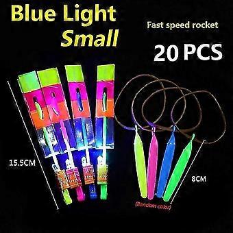 Helicóptero cohete de juguete volador con luz LED para fiestas, eventos, regalos para niños, brilla en la oscuridad.