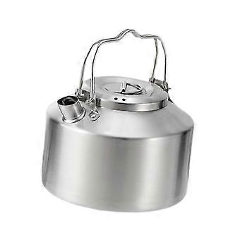 Camping Kettle Picnic Tea Pot with Lid - Stainless Steel Water Coffee Maker with Carry Bag compatible Camping and Travel