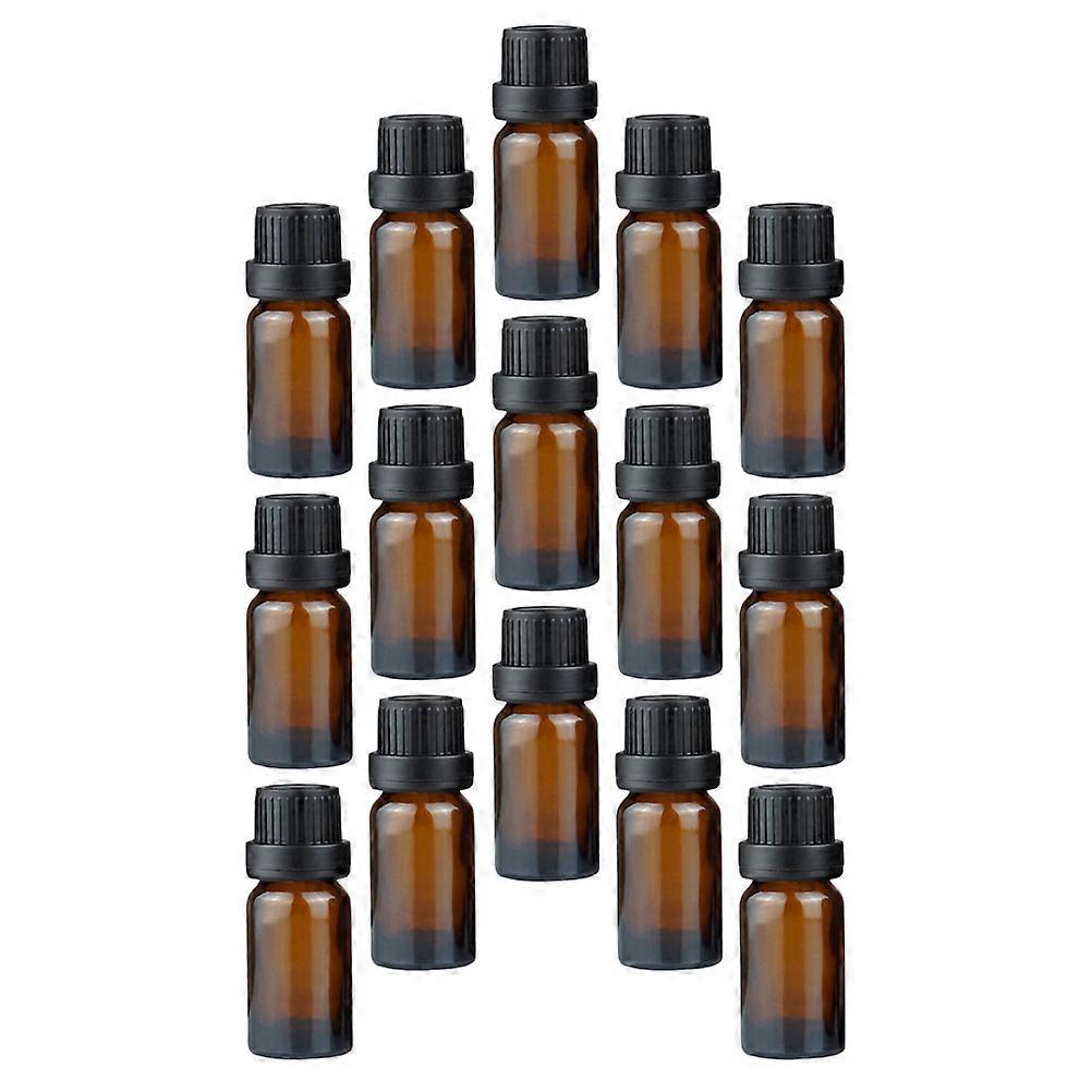 20pcs 20ml Essentials Oil Bottle Amber Glass Bottles Refillable Sample Container