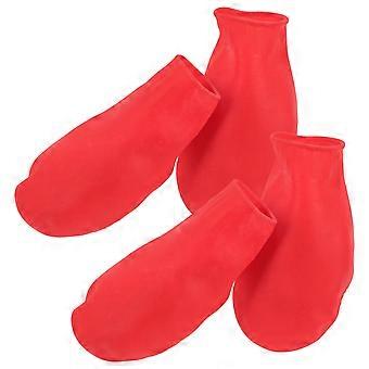 4pcs Protecteur Chien Chaussures De Pluie Chien Chaussures Anti-Slip Chien Chaussures Pour Animaux De Compagnie (L)