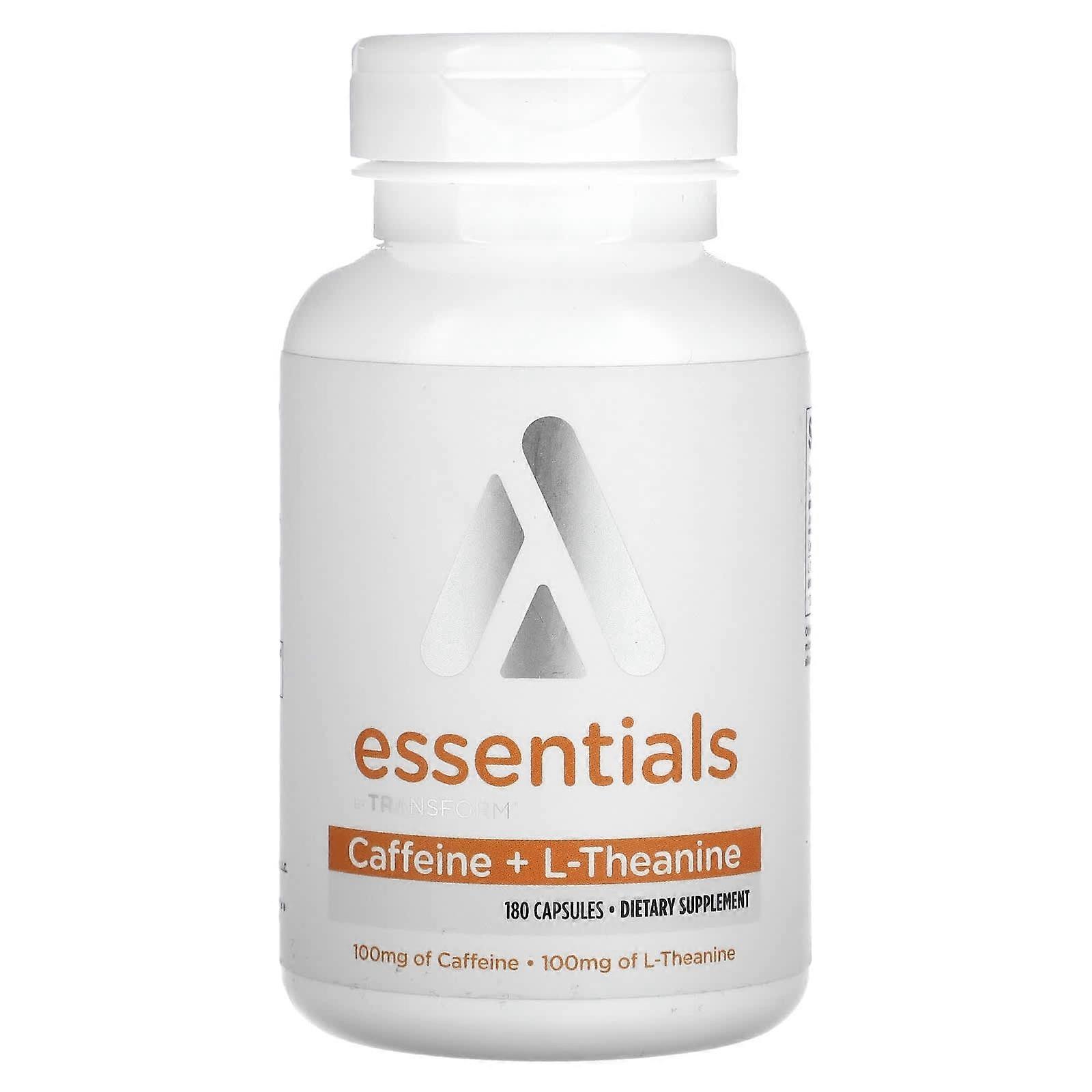 TransformHQ, Essentials, Caffeine + L-Theanine, 180 Capsules, 2-Pack