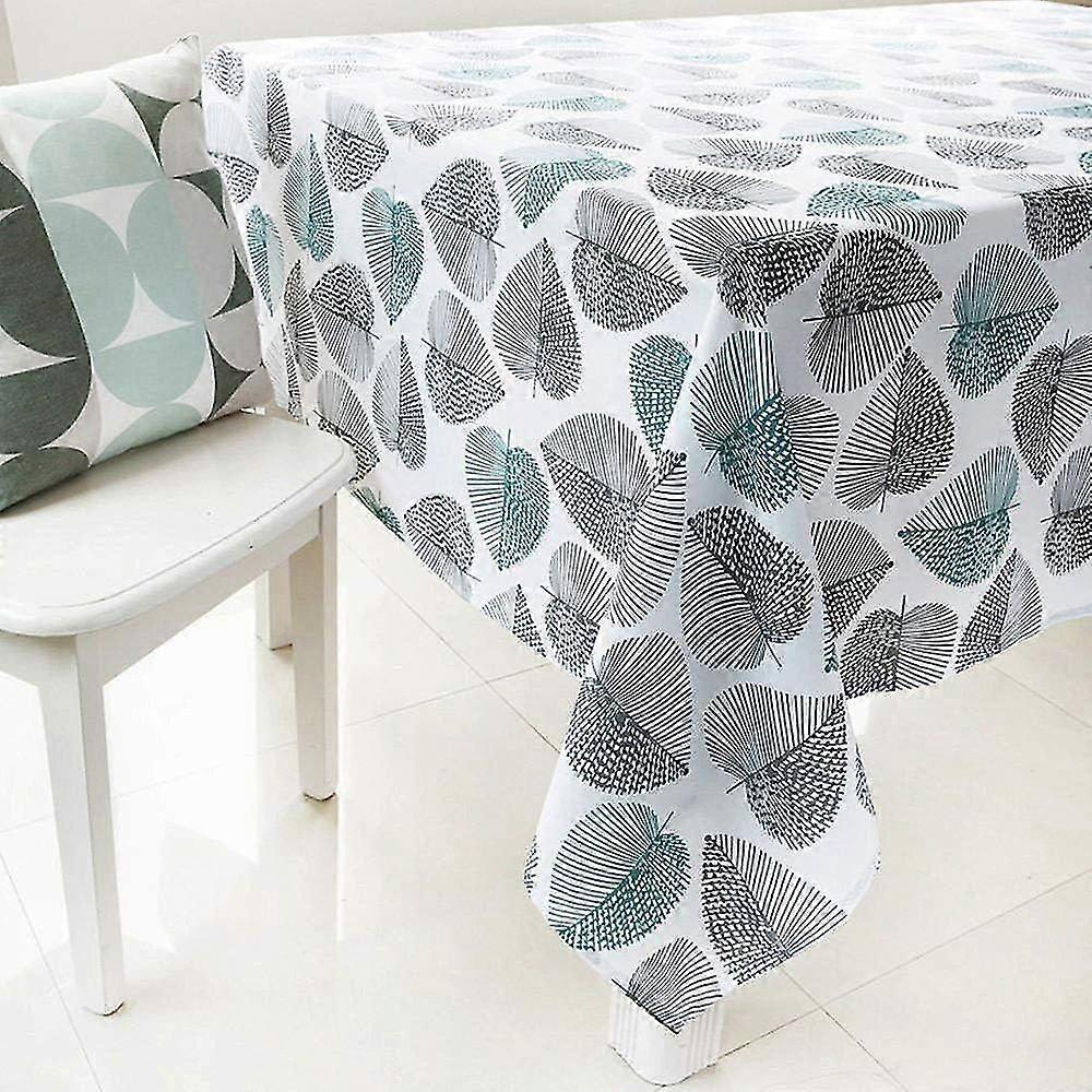 Elegant Rectangular Tablecloth - Stain Resistant, Washable Polyester with Leaf Pattern for Indoor & Outdoor Use