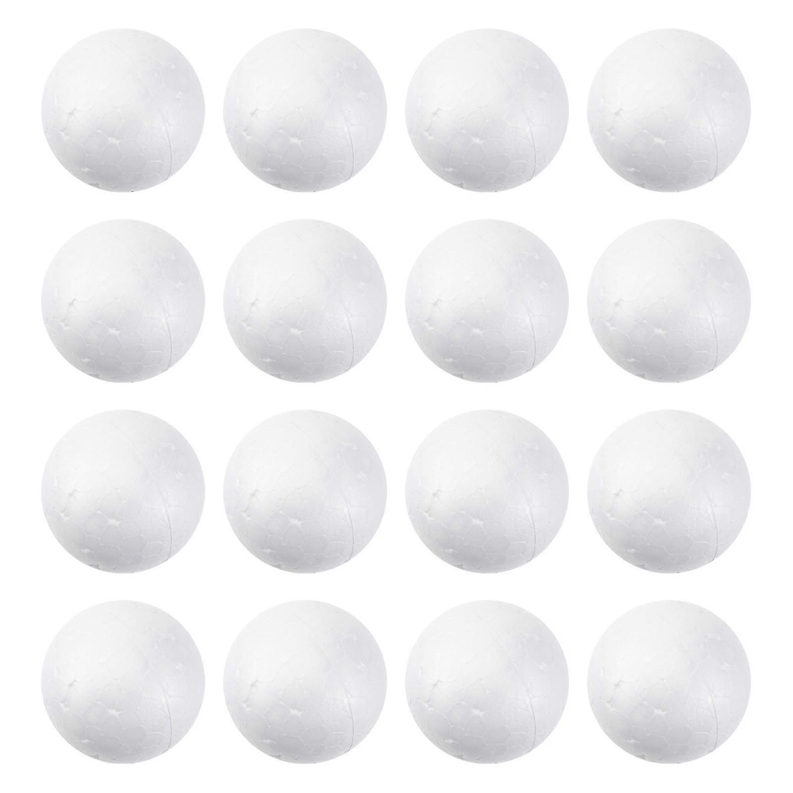 100Pcs 4cm Modeling Craft Solid Polystyrene Balls Round Spheres Wedding Decoration DIY Stuff(White)
