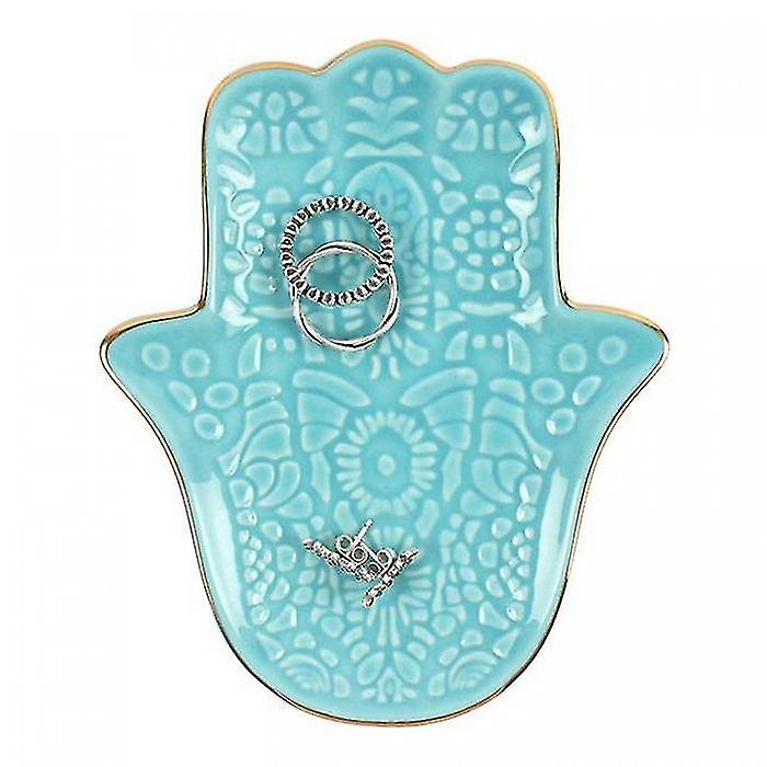 Something Different Turquoise Hamsa Hand Jewellery Dish