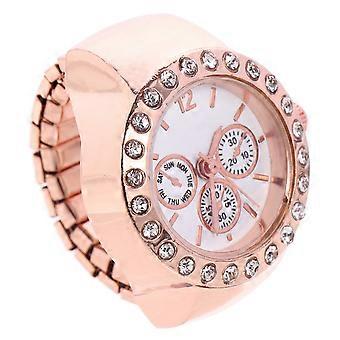 Elastische Finger Ring Uhr Quarz Finger Uhr Casual Mode Fingeruhr