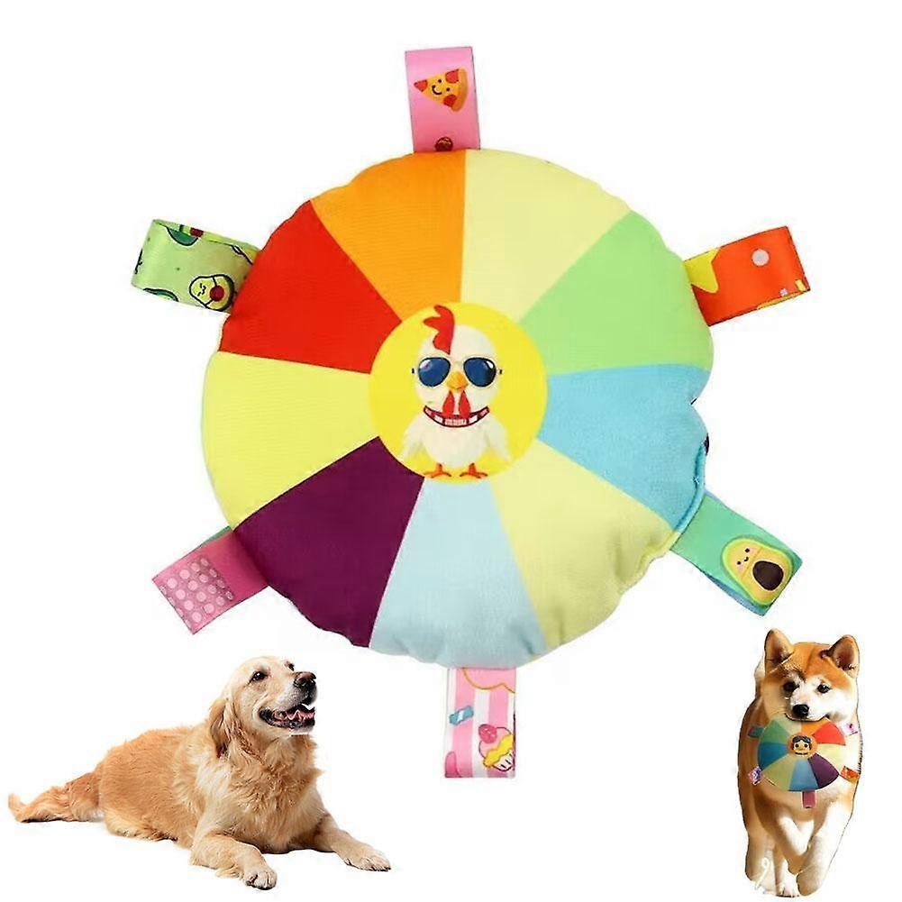 Pet Plush Flying Saucer - Soft, Durable, Interactive Throw Toy