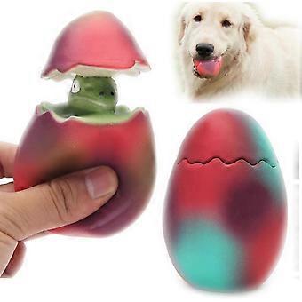2-pack hond piepen interactieve latex speelgoed voor kleine middelgrote grote rassen, grappig drijvend speelgoed voor huisdieren voor water of zwembad / strand, zachte hondenbal speelgoed, behandelen dispe