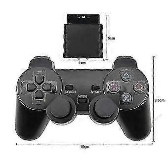 Til Sony PS2 Trådløs 2,4 GHz Dobbelt Vibration Controller Gamepad Gennemsigtig