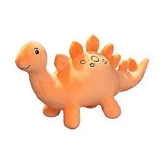 Soft Cartoon Plush Toy Dinosaur Doll  45cm Stuffed Stegosaurus Plush Figure, Cute Orange Dino Plushie for Kids Room Decoration and Sleep Companion
