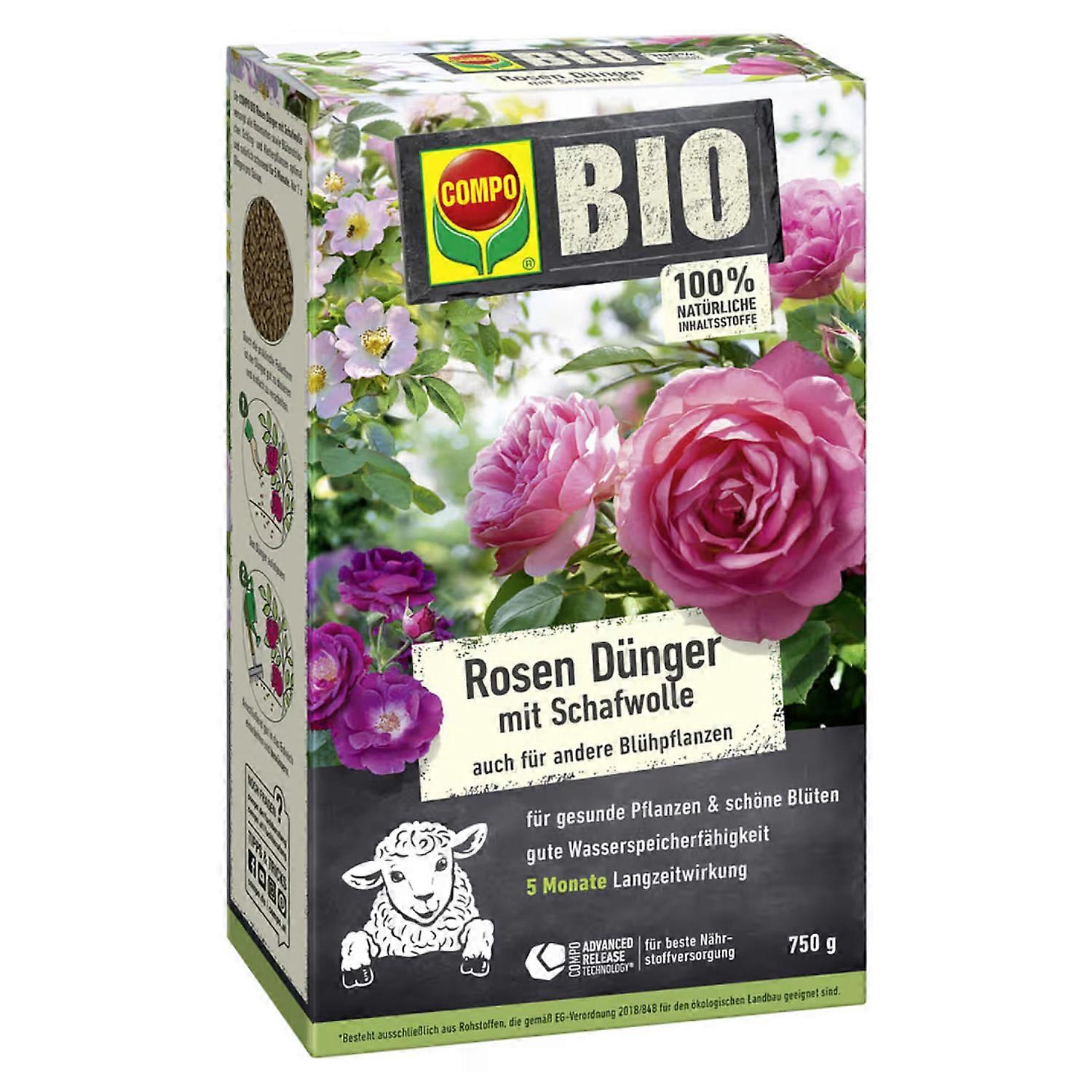 COMPO BIO Rose Fertilizer with Sheep's Wool, 750 g