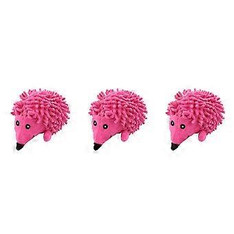 Pet Squeaky Toy Plush Hedgehog for Bite Training 3Pcs Pack
