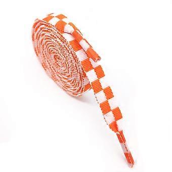 1Pair 110cm Shoelace Fashion Sneaker Shoe Lace Colours Checkered Grid Flat Shoelaces Shoestring Printing Ribbons Lacing