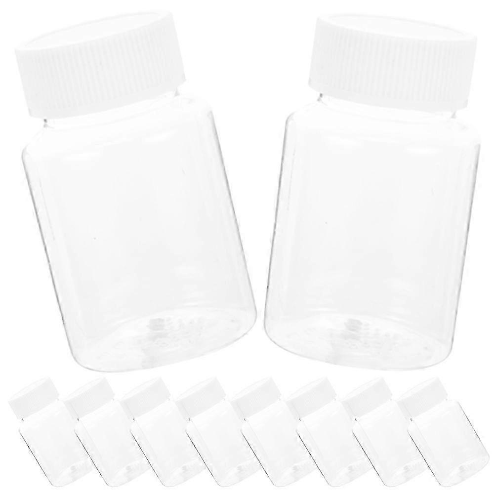 Transparent Plastic Medicine Container Bottle for Storage 40Pcs