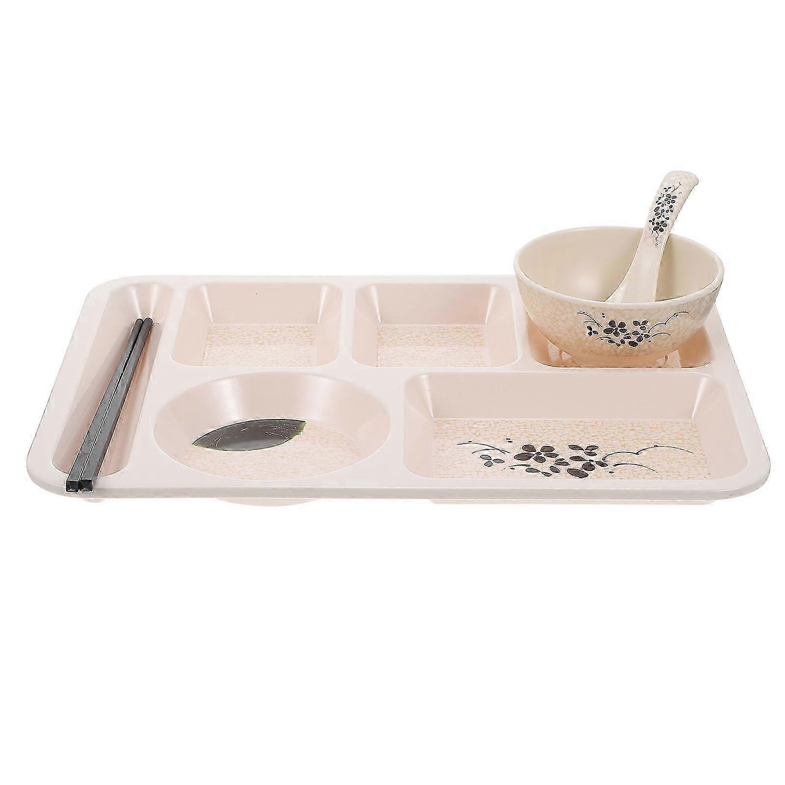 Compartment Plates Practical compatible with Use In Buffets And Restaurants 1Set