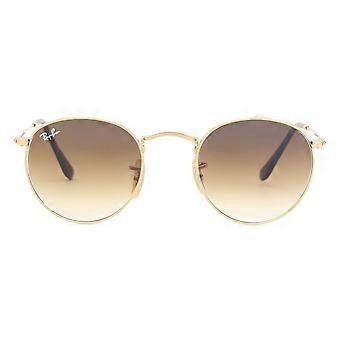 Ray-Ban RB3447 Round Metal Asian Fit 001/51 Full Rim Gold Men Round Sunglasses UV2 Original