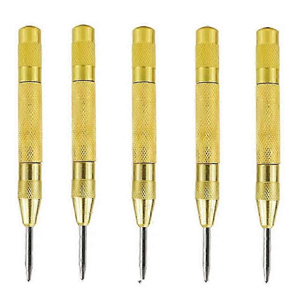 5pcs Spring Loaded Automatic Center Punch for Woodworking - Marking Tool