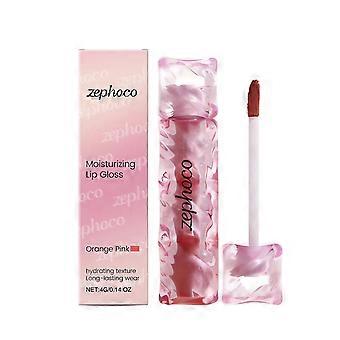 Zephoco Hydrating Long-Lasting Lip Gloss (Oranje-Roze) heeft natuurlijke, glanzende, lichte en hydraterende kleuren, waardoor het een ideale lipgloss is voor dagelijks gebruik.