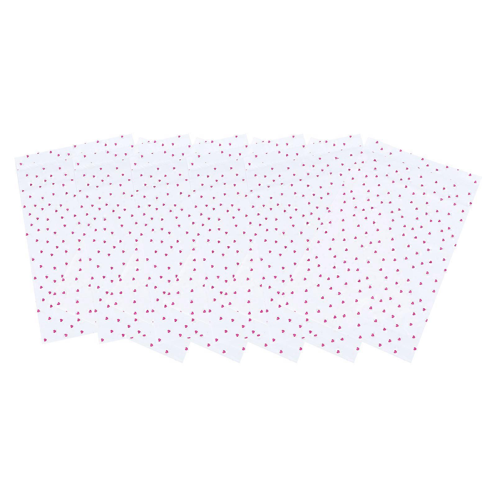 Heart Pattern Thickened Wrapping Bag for Packaging 100Pcs White Plastic