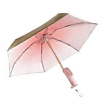 Hot Weather Fan Sun Cover with Rechargeable Handle, Folding Shade Support for Outdoor Walking and Waiting Use Daily  Purple