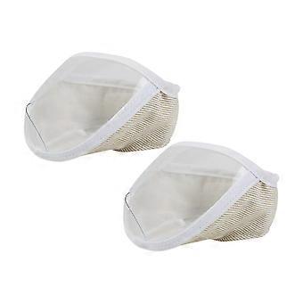 Convenient Grooming Muzzle Cat Muzzle for Household 2Pcs Grey Polyester