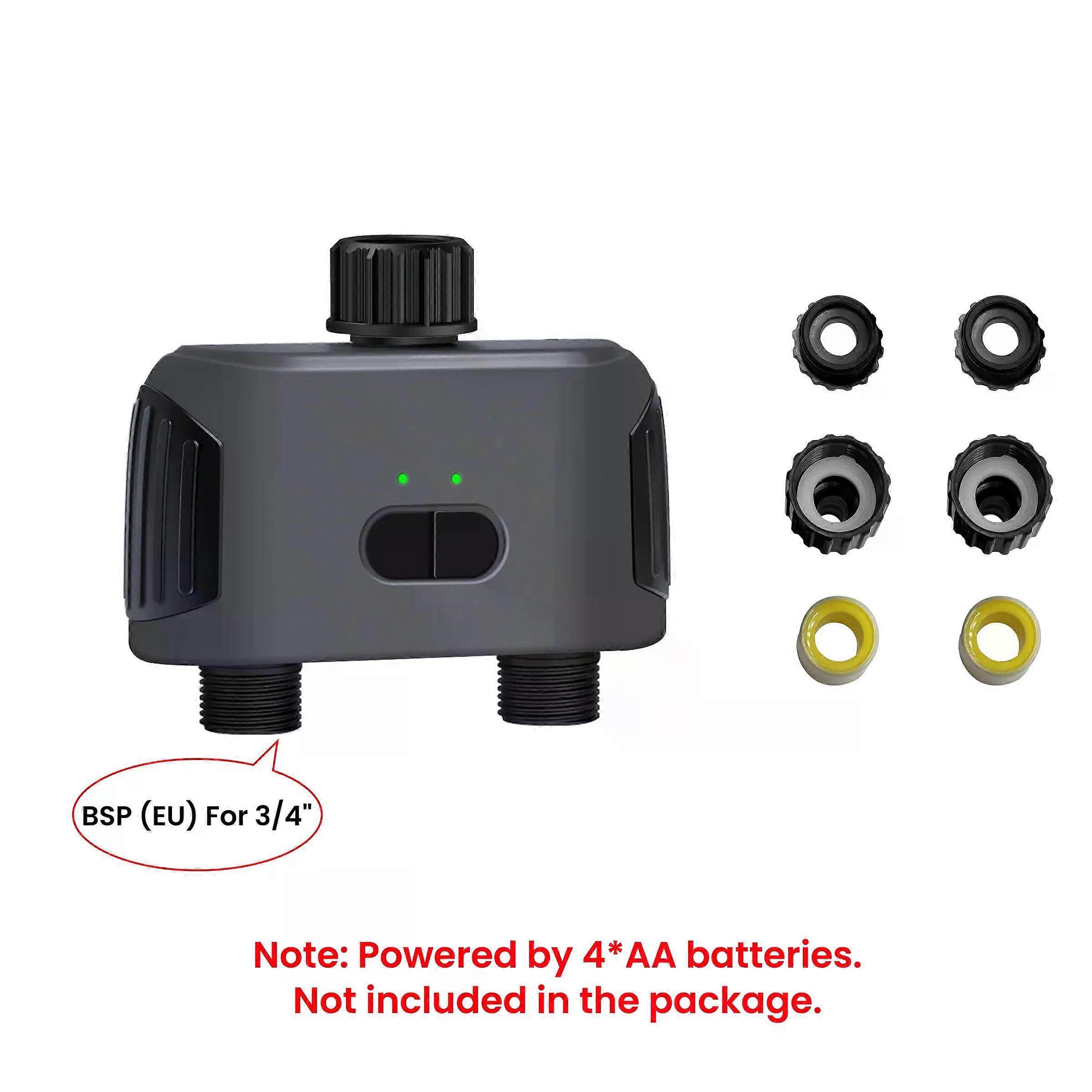 Programmable Sprinkler Timer 2 Outlets, Tuya Smart Water Timer for Automatic Irrigation System Works with Alexa & Google Home