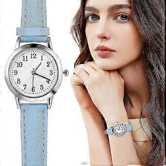 Fashionable Casual Watch Waterproof Quartz Watch Women Girls Leather Strap Watch Wrist Decorative Watch DOC