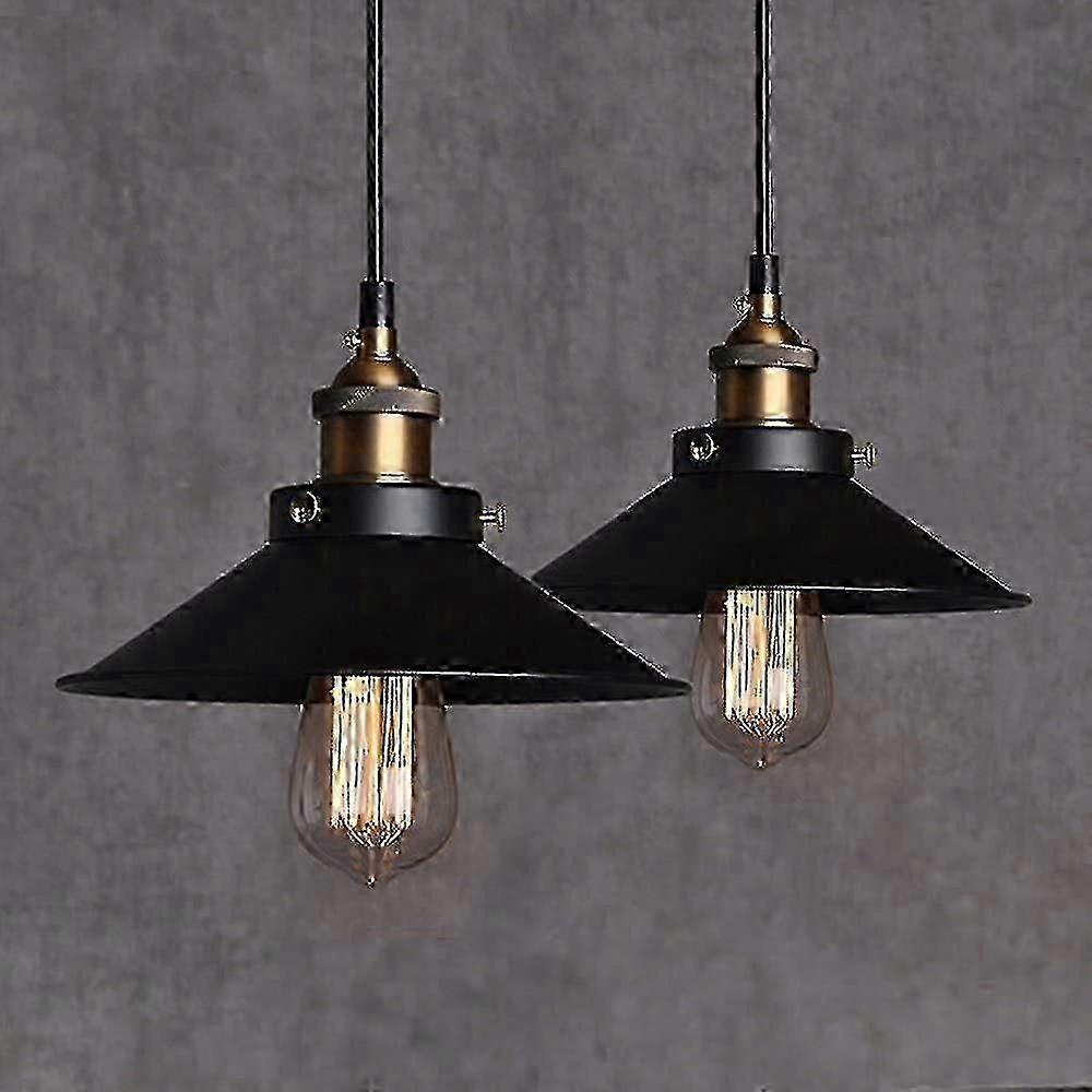 2pcs E27 Vintage Metal Pendant Lights Retro Ceiling