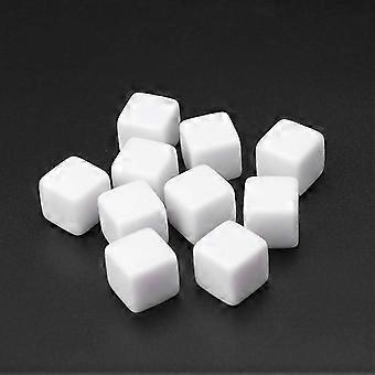 10 stuks 14mm lege acryldobbelstenen met 6 kanten voor partij, familie, jonge geitjes afdrukken