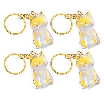 Dog Hair Keepsake Box for Memorial Storage 4Pcs Transparent Keychain Charm