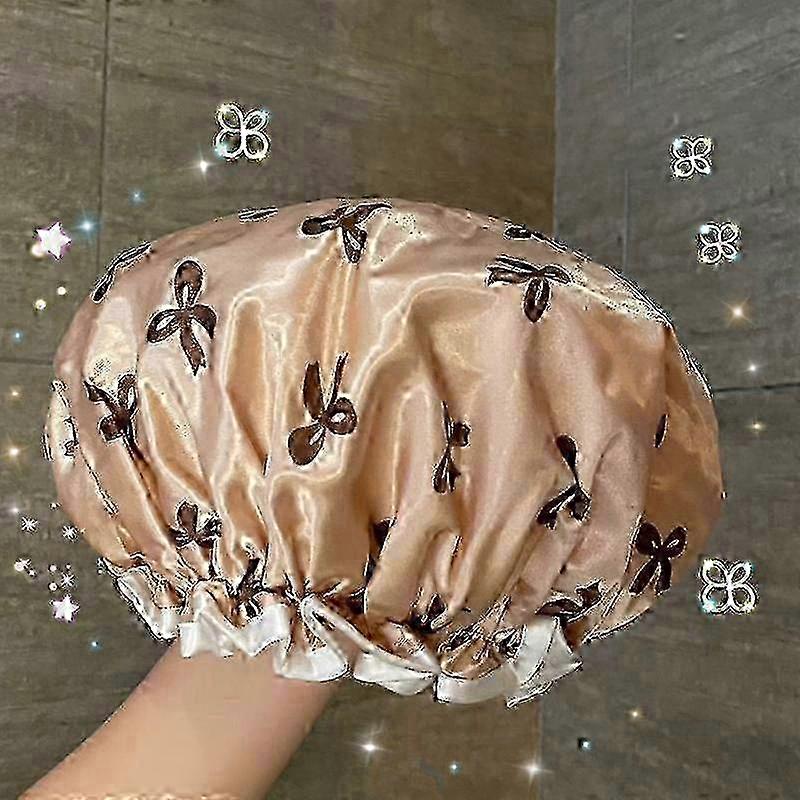 Elastic Double-Layer Bath Hat