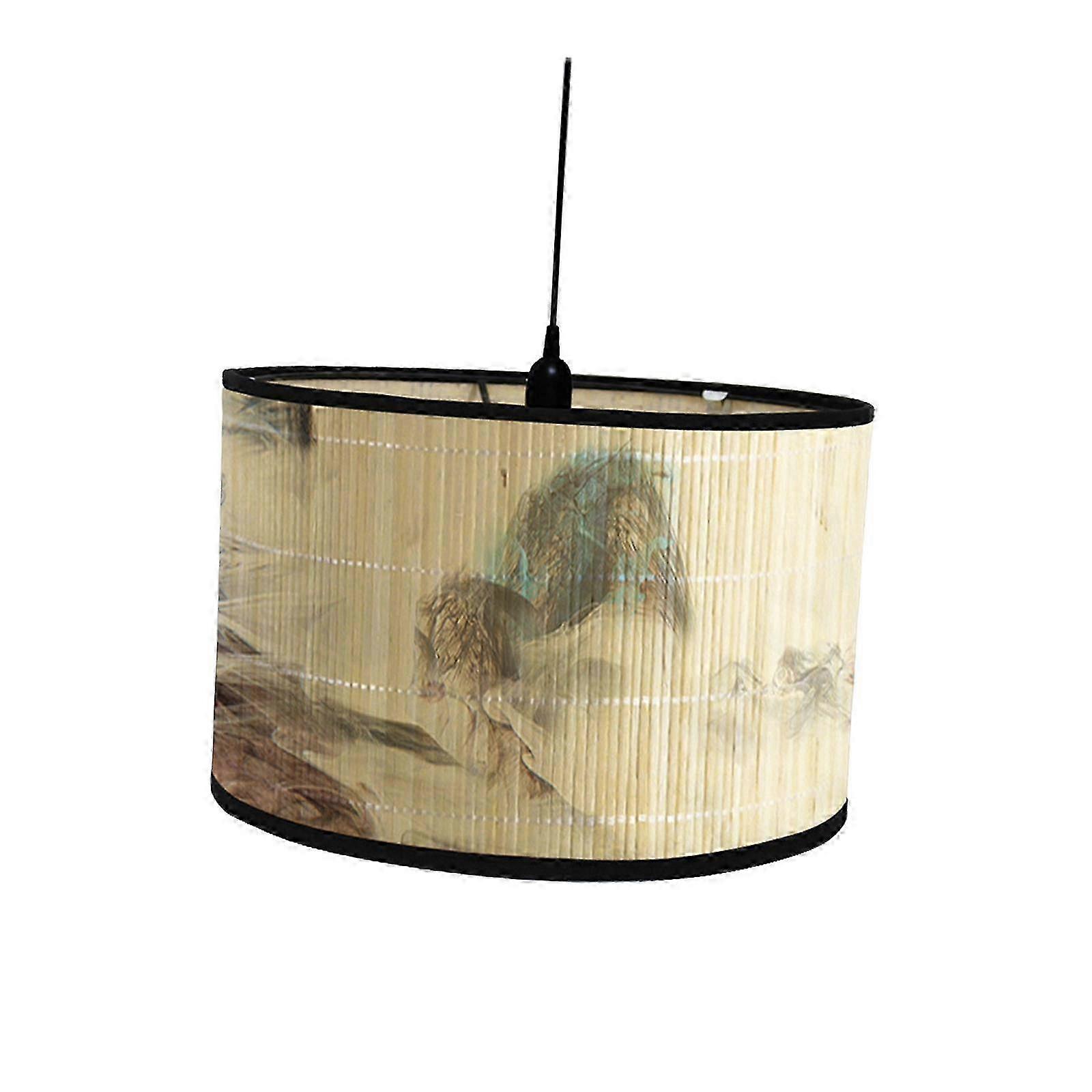 Retro Bamboo Drum Lamp Shade