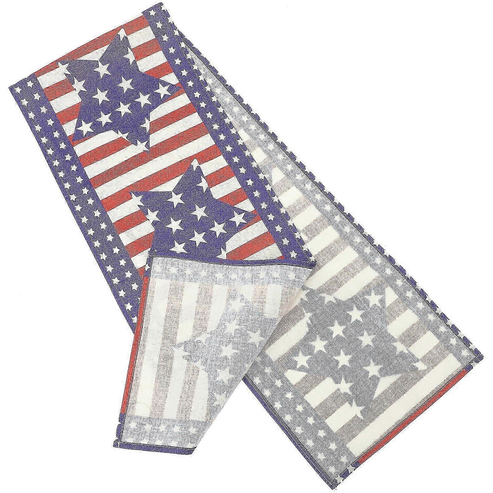 American Flag Table Runner Decoration 5Pcs Independence Day Theme