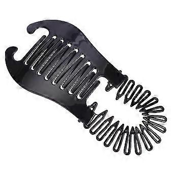 Elongated Banana Clip With Dual Combs