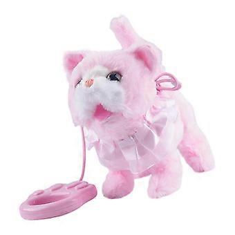 Interactive Plush Cat Toy Remote Control Walking Voice Mimicking Pet for Toddler Kids