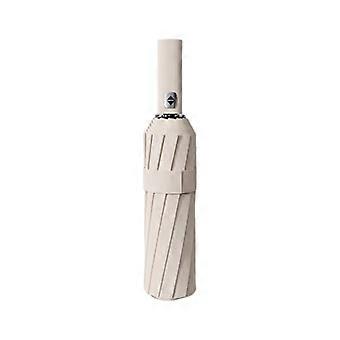 Compact Travel Umbrella Windproof Automatic Open 24 Ribs Durable Foldable Design Beige