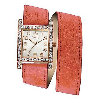 Guess watches ladies varis Quartz Analog Woman Watch with Cowskin Bracelet W0158L2