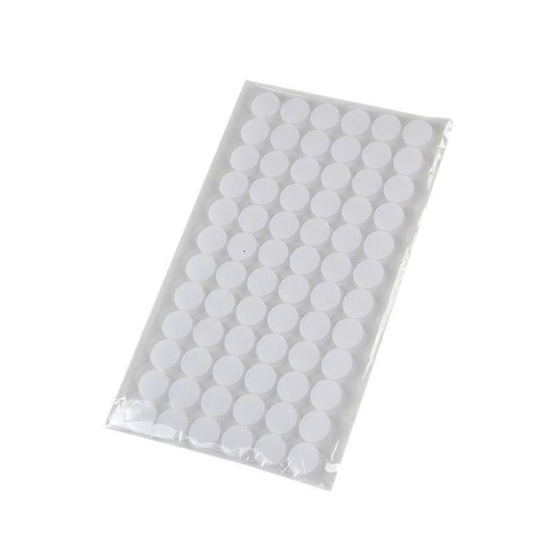 8pcs Double-Sided Adhesive Hook and Loop Dots Nylon Polyester Magic Tapes White 25mm 36adhesive/pc